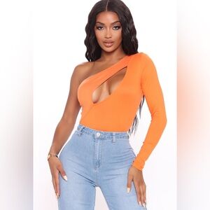 NWT Fashion Nova Live For The Applause‎ One Shoulder Bodysuit-1X